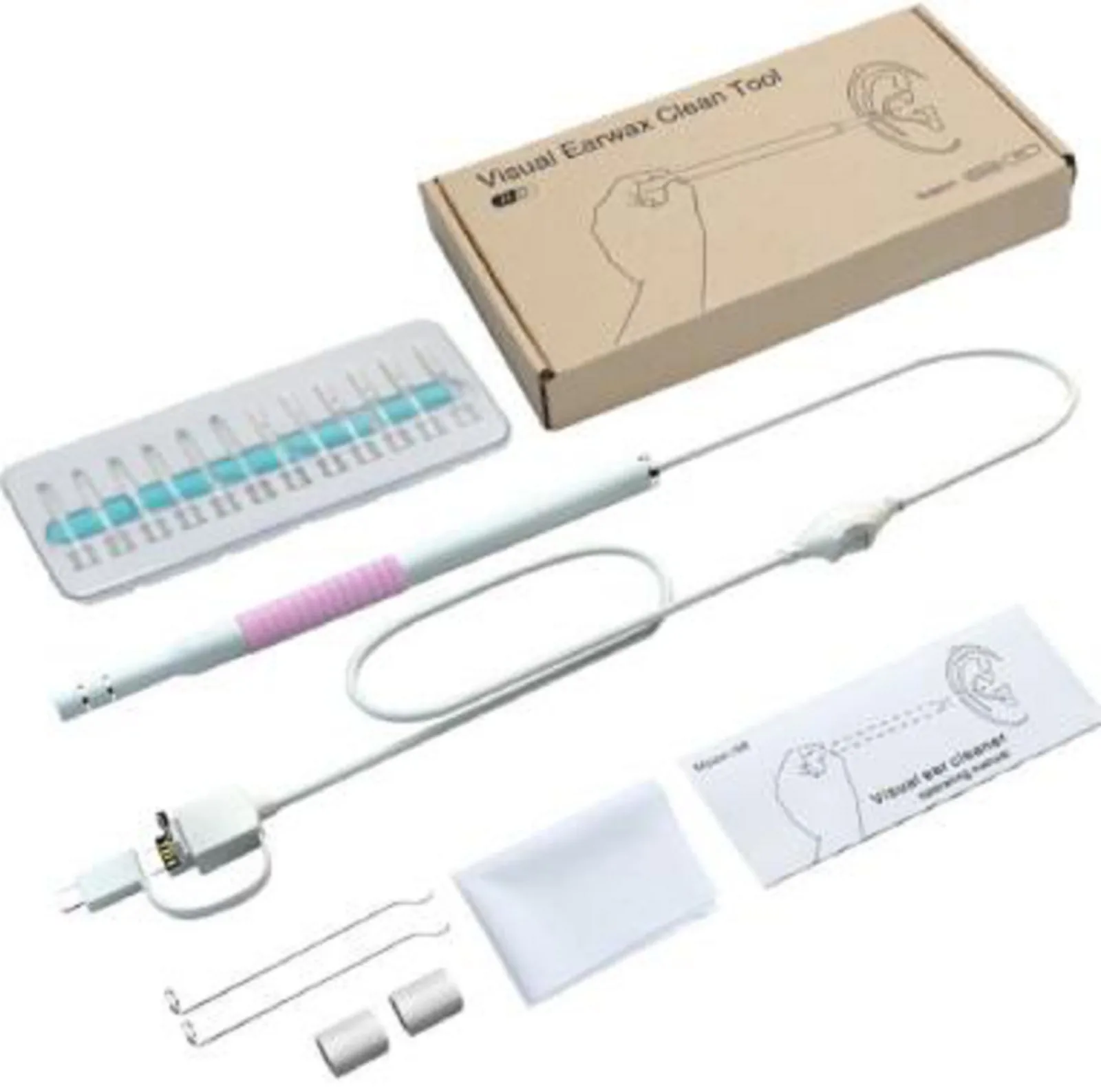 

3 в 1, USB-эндоскоп для чистки ушей, 5,5 мм