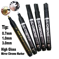 high gloss liquid mirror chrome marker paint pen 0 7mm 1 0mm 3 0mm tip silver gold metallic color diy for art craftwork graffiti