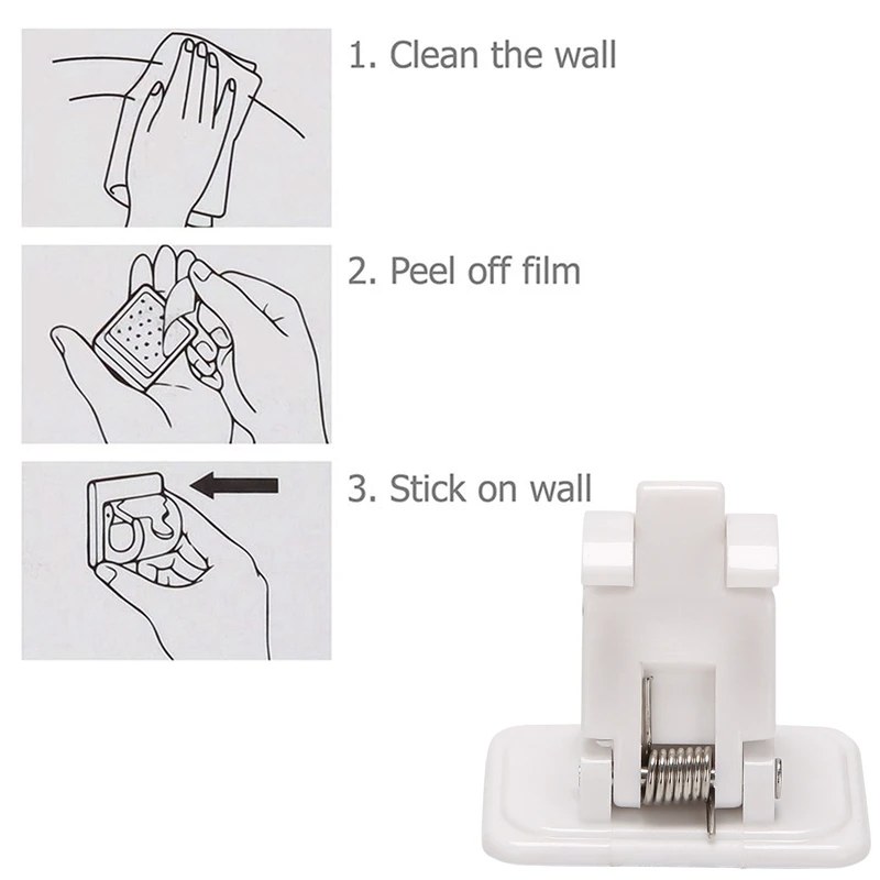 Держатель стержня трубный зажим настенное крепление с самоклеящимся без