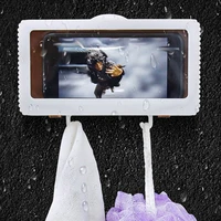 liner tablet or phone holder waterproof case box wall mounted all covered mobile phone shelves self adhesive shower accessories