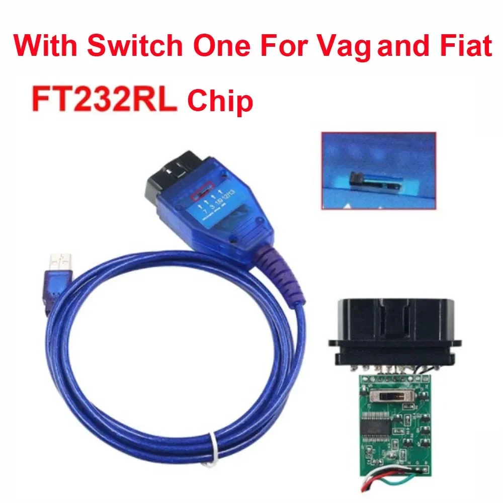 

FTDI FT232RL Чип Автомобильный сканер ECU двигателя для VAG KKL 409 Для Fiat ECU USB-тестер 4-позиционный переключатель Чтение Clear Fault Obd2 Diagnostic