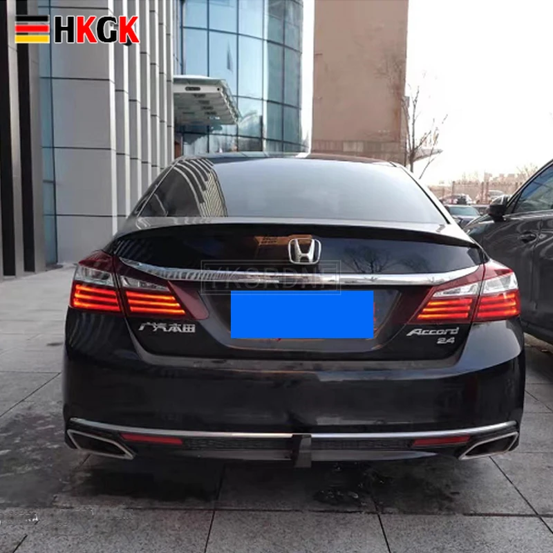 

Для HONDA Accord 9th спойлер 2014 2015 2016 ABS пластик Неокрашенный задний спойлер на крыло, крышу багажник губы загрузки покрытие автомобиля для укладки