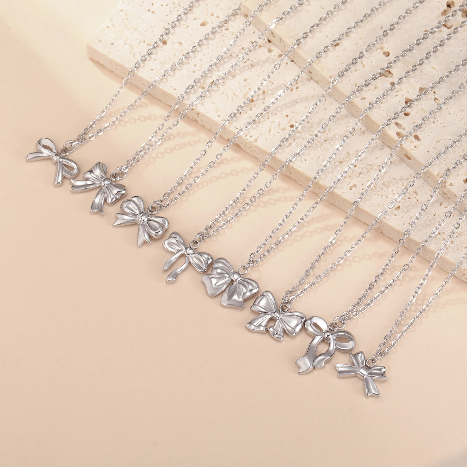 Unift Элегантный женский галстук-бабочка Y2k шейная цепочка подвеска из нержавеющей