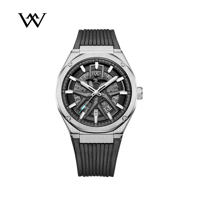Часы WM WellyMerck Автоматические механические часы Мужские из нержавеющей стали с
