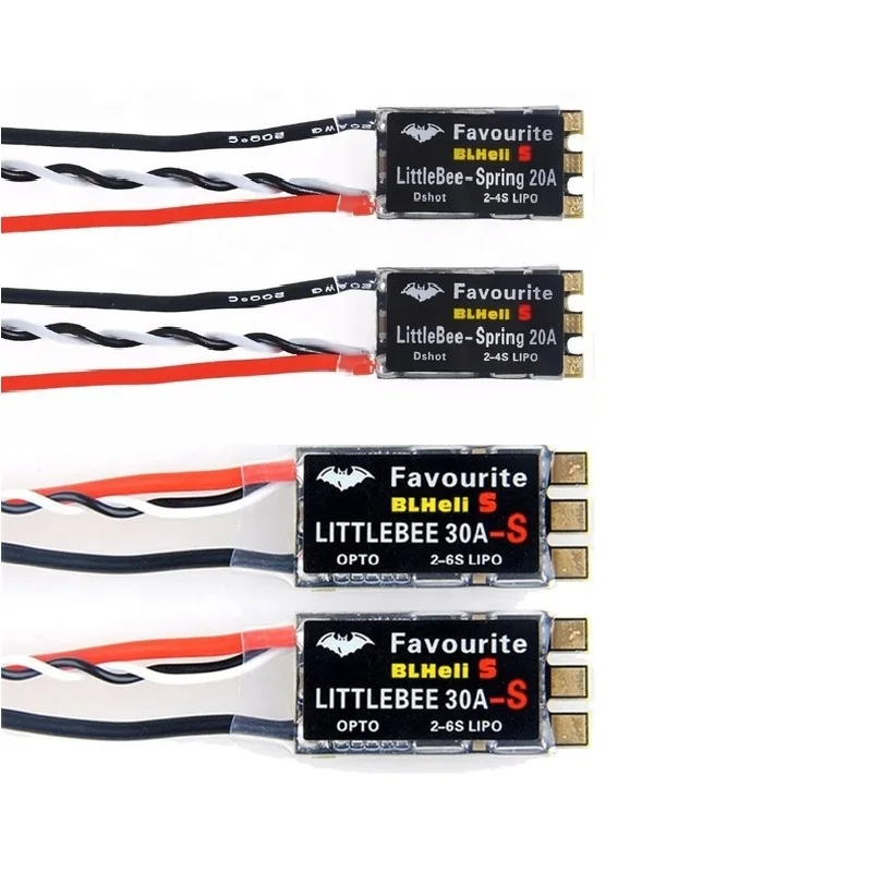 

30A 40A Brushless ESC Speed Controller Little Bee BLHeli_S 2-6S 20A 30A Power Supply DShot 150/300/600 For QAV-X FPV Drone