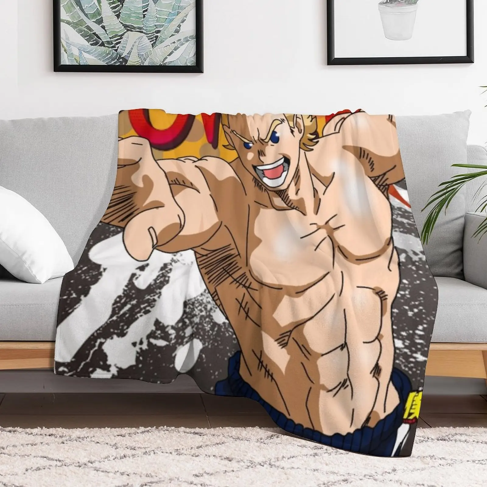 Mirio Togata - POWERRR! Винтажное одеяло для пикника на диван тонкие мягкие искусственные
