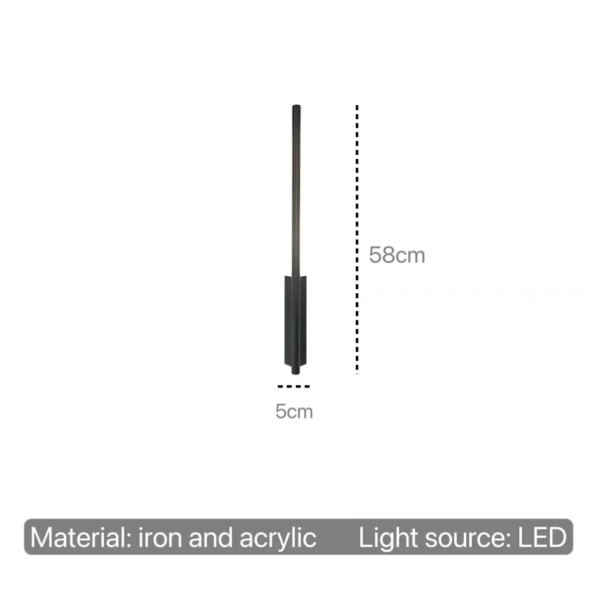

Скандинавская настенная лампа LED черная/золотая