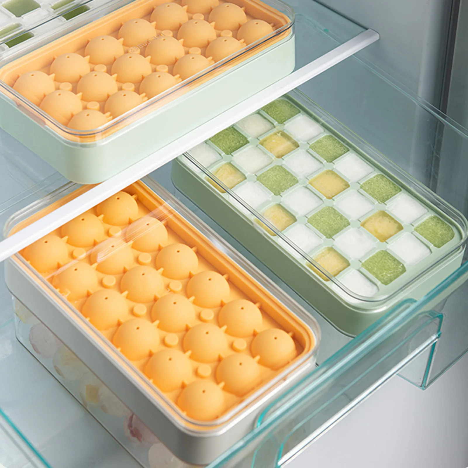 

Контейнер для льда для морозильной камеры, устройство для производства ледяных шариков, форма для морозильной камеры с контейнером, мини-кр...