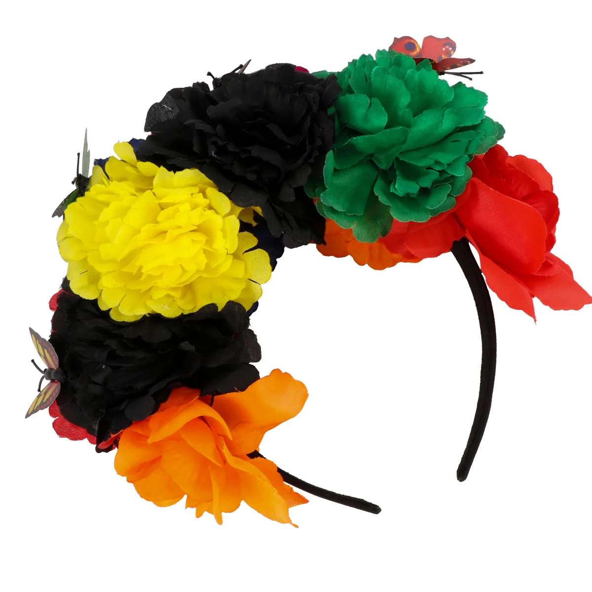 

Artificial Flower Butterfly Headband Rose Crown Floral Headbands For Women Hair Ties Pansies