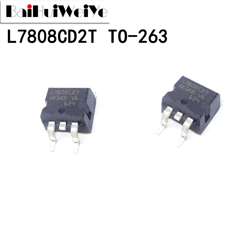 

10 шт., L7808CD2T L7808, L7808C2T TO-263, новый и оригинальный чип IC, регулятор напряжения MOSFET MOSFT TO263 с тремя клеммами