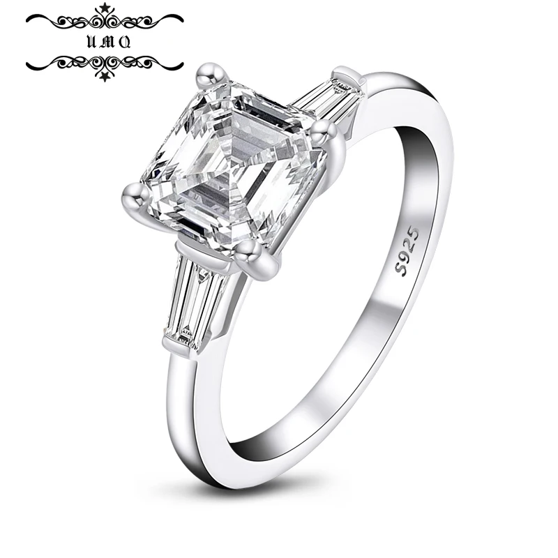 

Кольца из серебра 925 пробы, Классические свадебные украшения, кольца с фианитом 3 карата для женщин, подарки подружкам невесты
