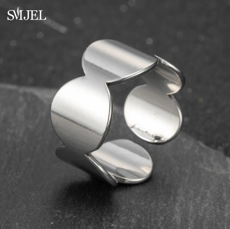 Кольцо из нержавеющей стали с молнией и кокосовым деревом