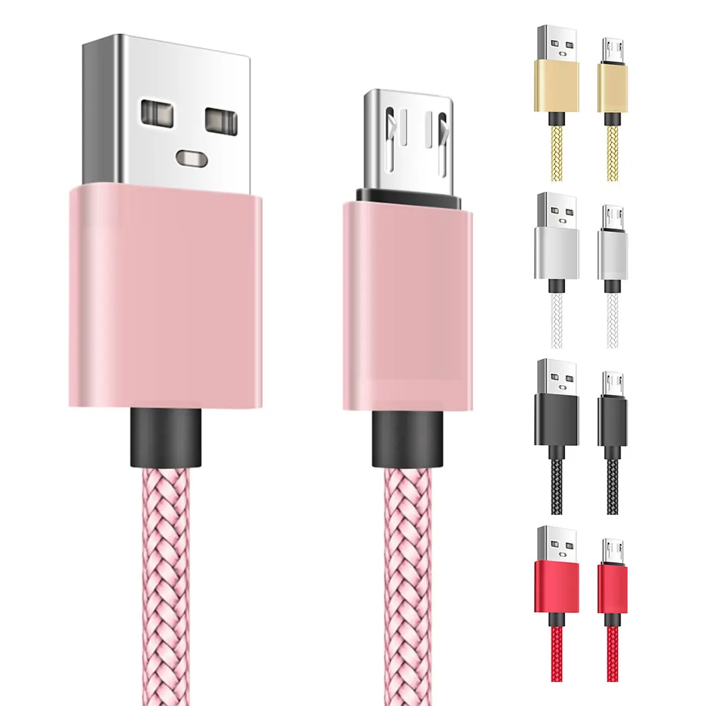 

Micro USB Quick Charging Sync Data Transfer Cables 1m 2m 3m 2A Heavy Duty Braided Charger Cord for Huawei LG Xiaomi Samsung