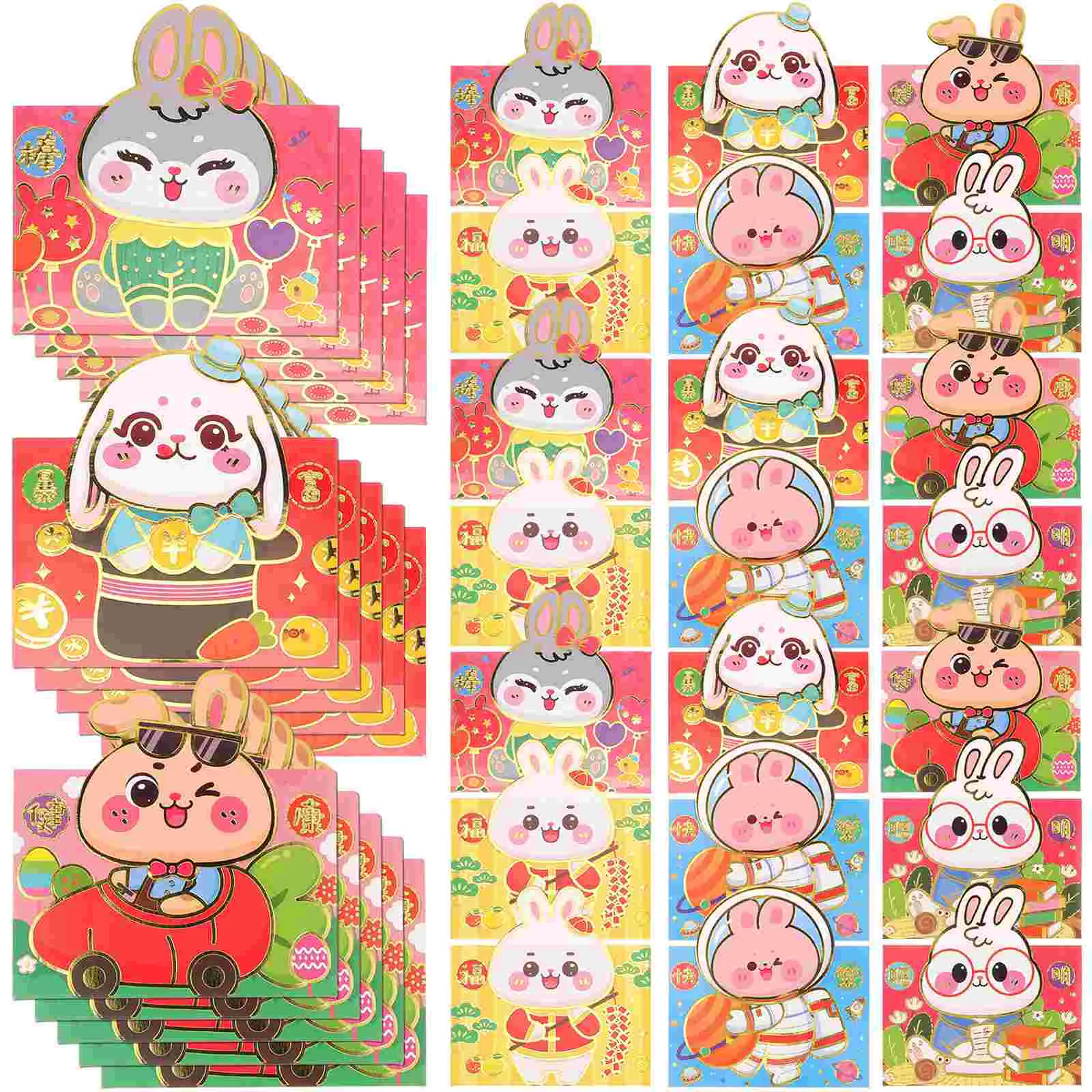

Envelopes Red Year Money Rabbit Chinese New Envelope Hong Bao Festival Cartoon Cash Spring Gift Packet Wedding Lovely Bunny