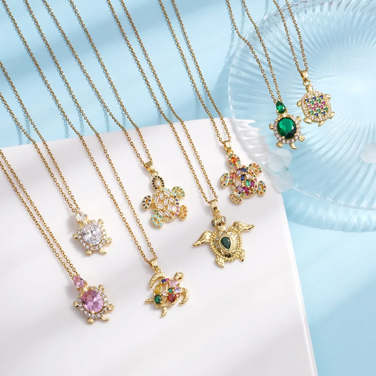 Цепочка Из Нержавеющей Стали с подвеской в виде морской черепахи