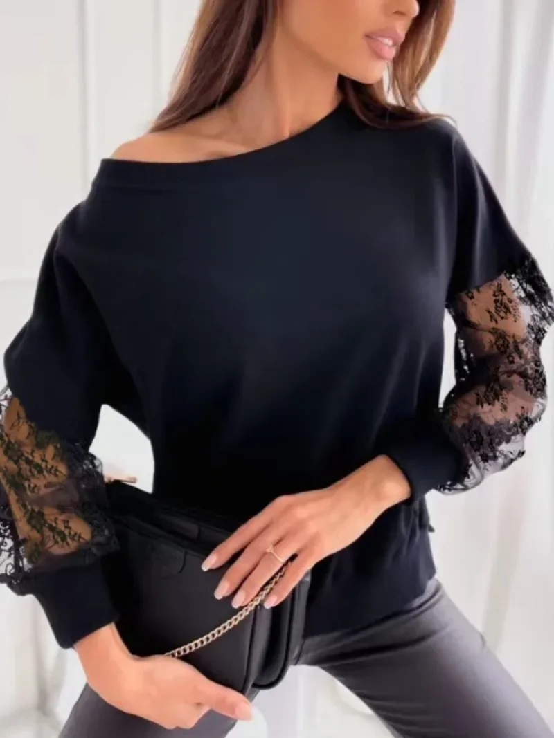 Женская шифоновая рубашка с длинным рукавом однотонная Повседневная и