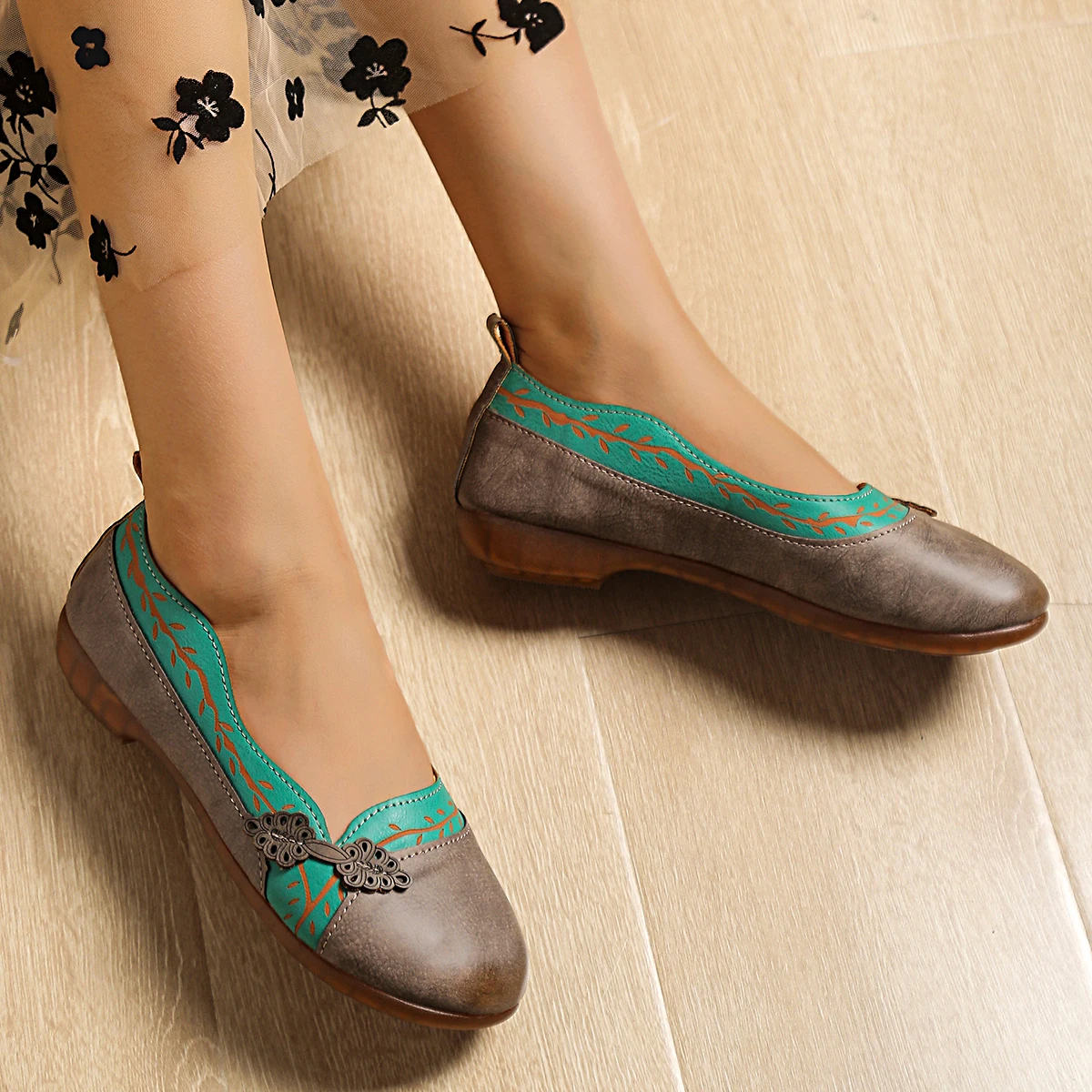 

Новинка весна-осень, мягкая кожаная обувь для матери, мягкая подошва