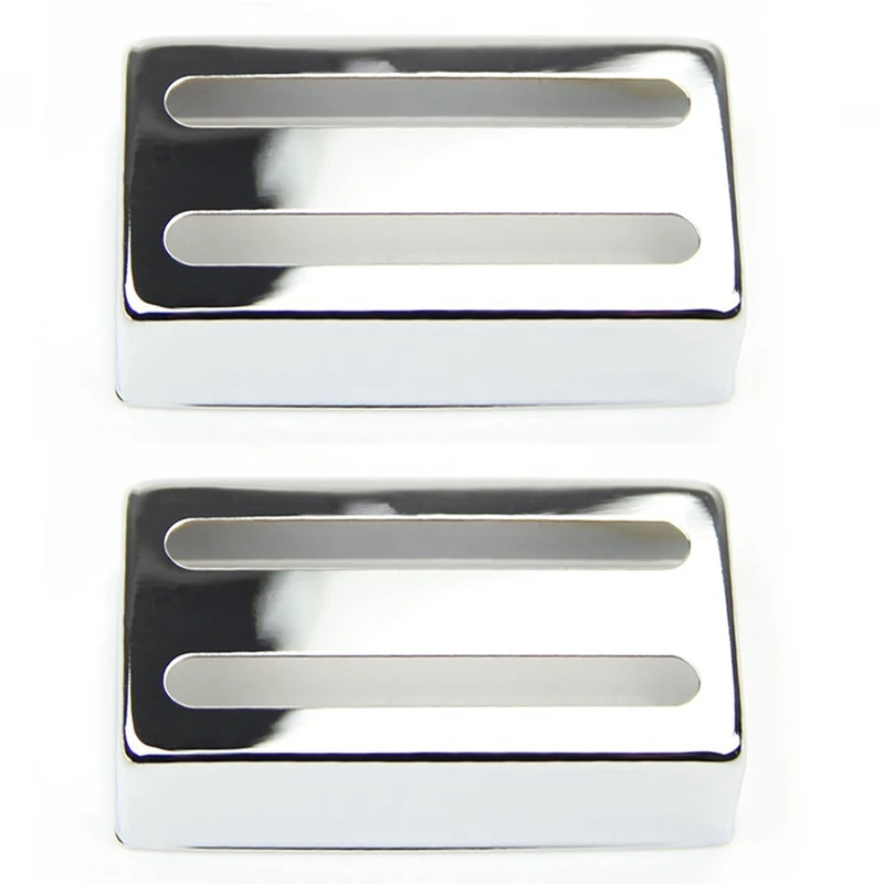 

2X Humbucker Pickup Cover Two-Line For Electric Guitar Silver