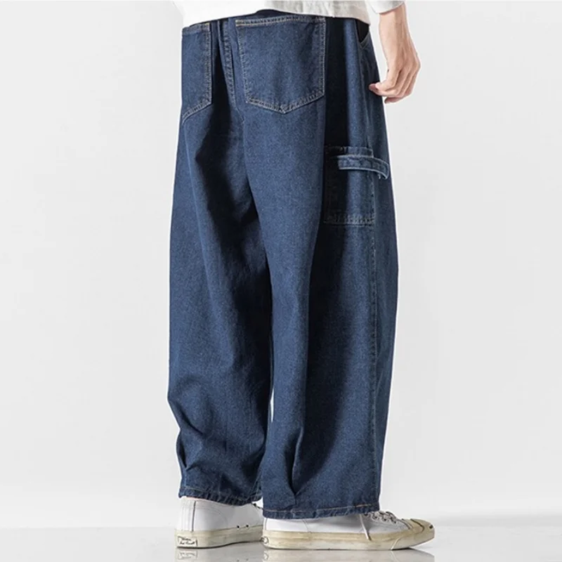 DEEPTOWN Classic Oversize Jeans Pants for Men Vintage Japanese Denim Trousers Male Retro Streetwear Loose Fashion Hip Hop Spring