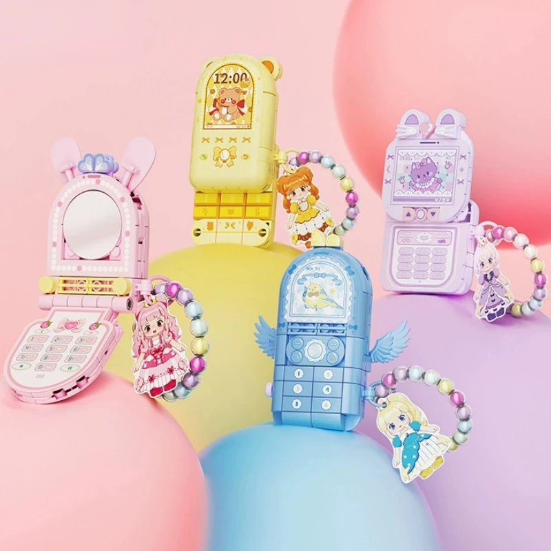 Dreaming Princess Magic Small Mobile Phone Building Blocks Assembled Toys Particles Puzzle Model Ornaments Christmas Gift