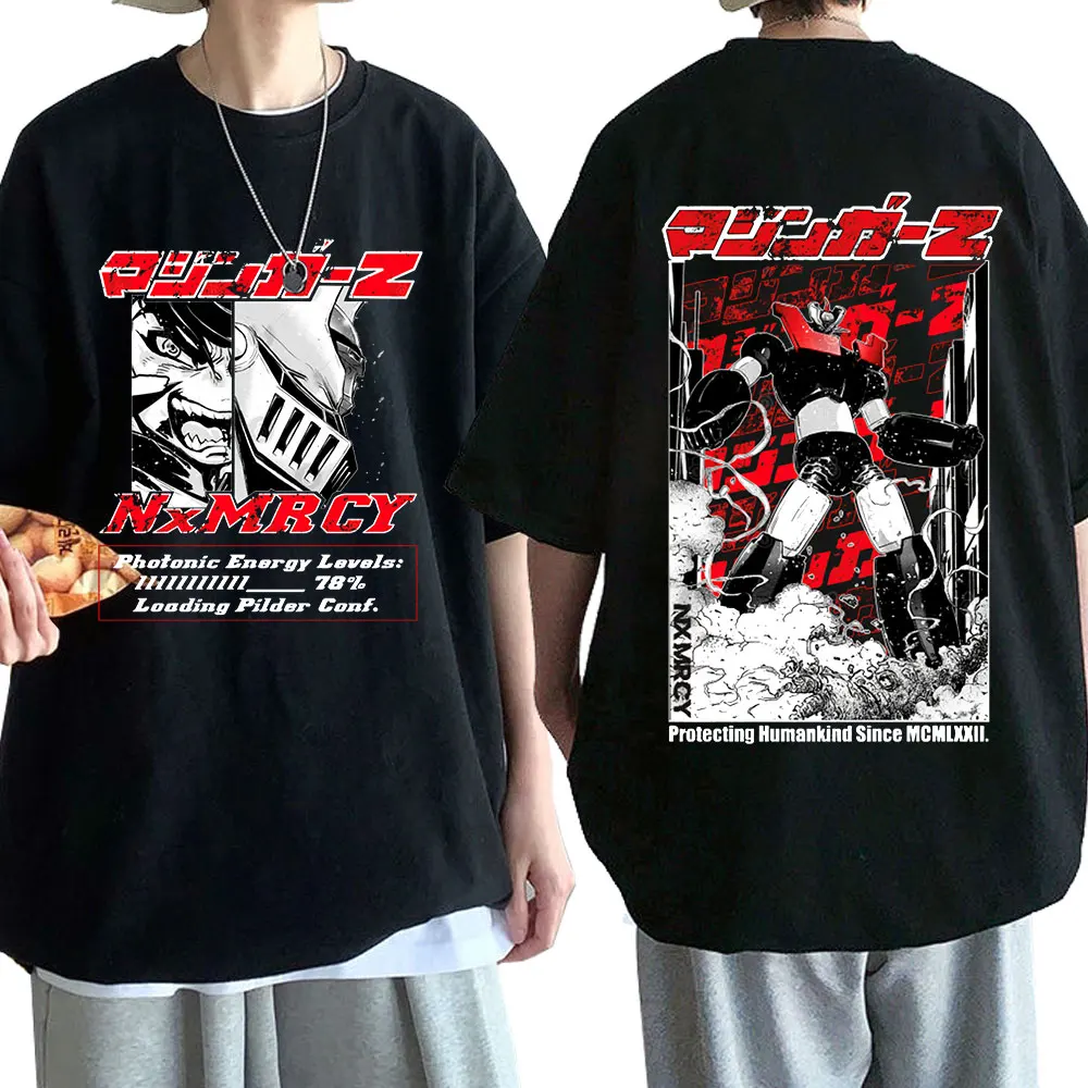 

Oldorak Mazinger Z Robot T-Shirts Men Streetwear T Shirt Short Sleeve Anime TV Shows Goldrake Tshirt Cotton Tees Tops Clothes