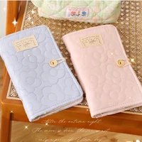2022 spring new hand made soft floral cloth cover loose leaf diary book a5 a6 200p linedgrid paper creative portable planner