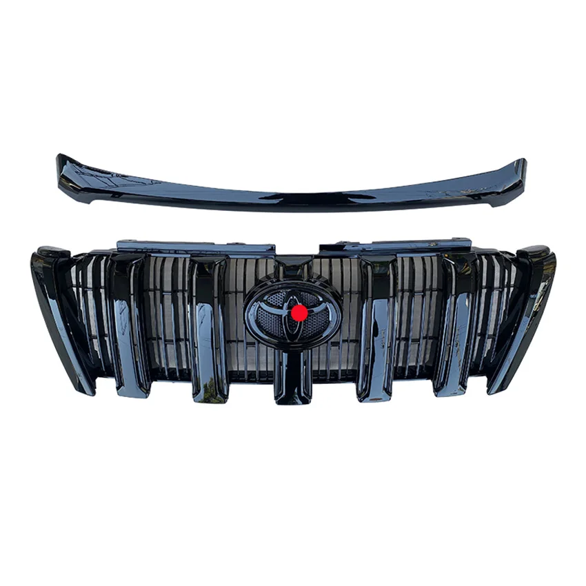 

Для Toyota 2014-2017 Prado модифицированный передний бампер Средний сетчатый тепловой диффузор решетка ABS материал комплект отделки автомобиля