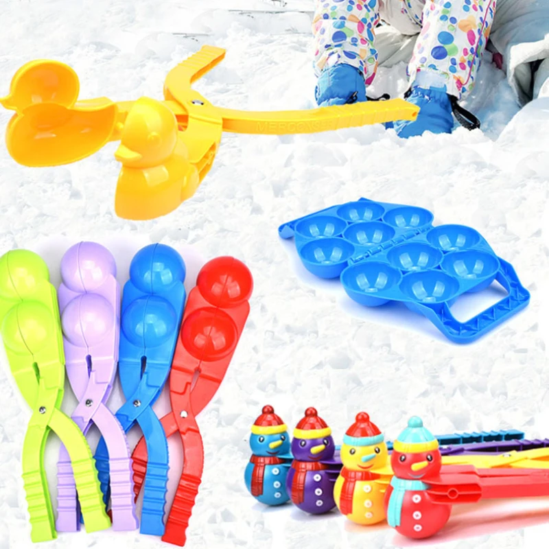 

Форма в форме сердца для изготовления снежинок, Пластиковая форма для изготовления уток, снега, песка, шариков, зажим для зимы, детей, заняти...