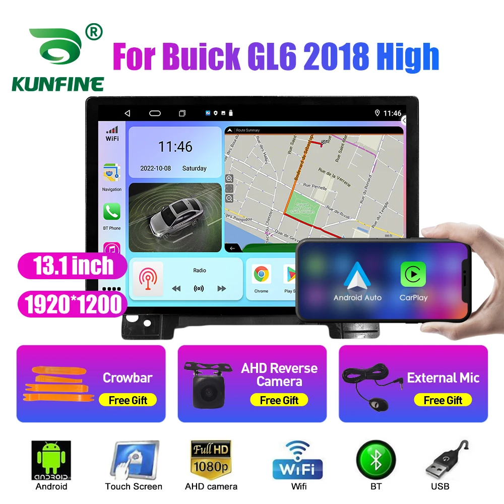 

Автомобильный радиоприемник 13,1 дюйма для Buick GL6 2018, автомобильный DVD GPS-навигатор, стерео Carplay, 2 Din, Центральный Мультимедиа, Android, авто