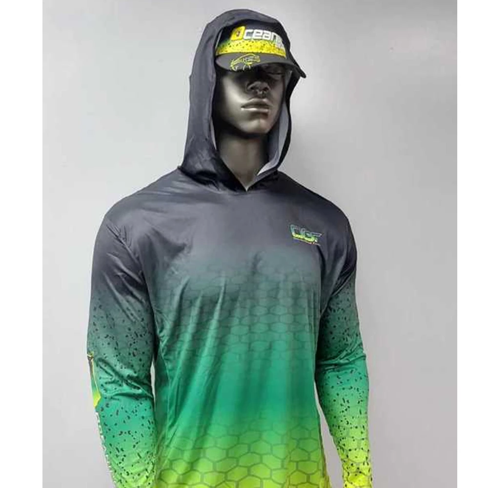 

OGF Fishing Wear Men's Long Sleeve Uv Hoodie Breathable Quick-Drying Outdoor Fishing Shirts Uv Protection Jersey Fishing Clothes