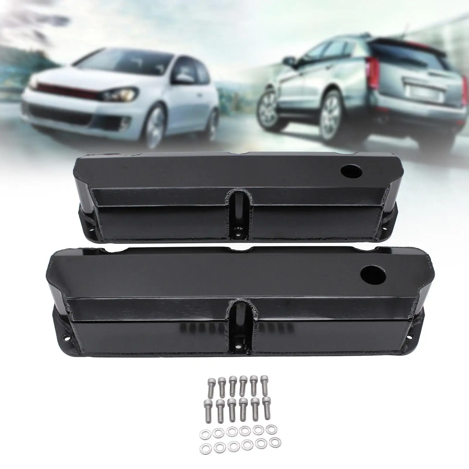 Высокая крышка клапана алюминиевая черная для Ford Small Block Sbf 289 1962-1985 гг.