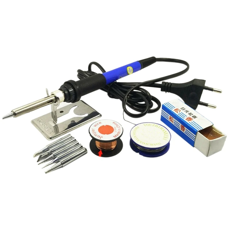

HANDSKIT 60W Adjustable Temperature Electric Soldering Iron Set Adjustable Temperature Electric Soldering Iron Set EU Plug