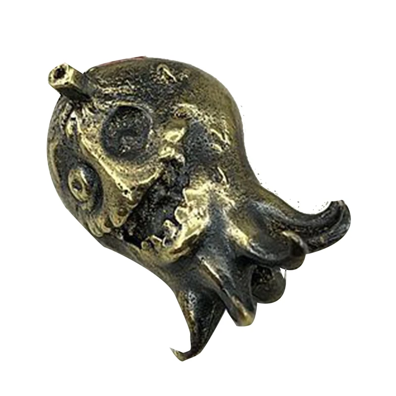 

Outdoors Tool EDC Brass Classic Octopus Skull Knife Beads Lanyard Pendants Key Rings DIY Accessories