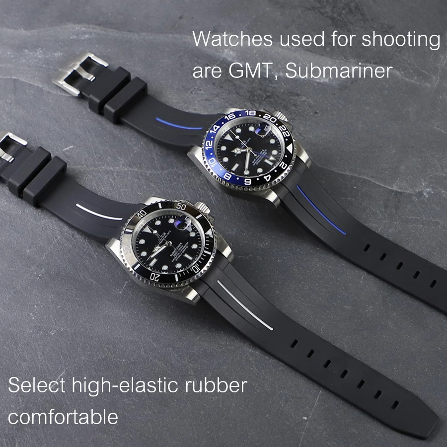 Curved 20mm 21mm(DEEPSEA) 22m Watch Strap for Rolex Strap Submariner Yacht Master GMT Watchband for Omega Seamaster 300 Longines