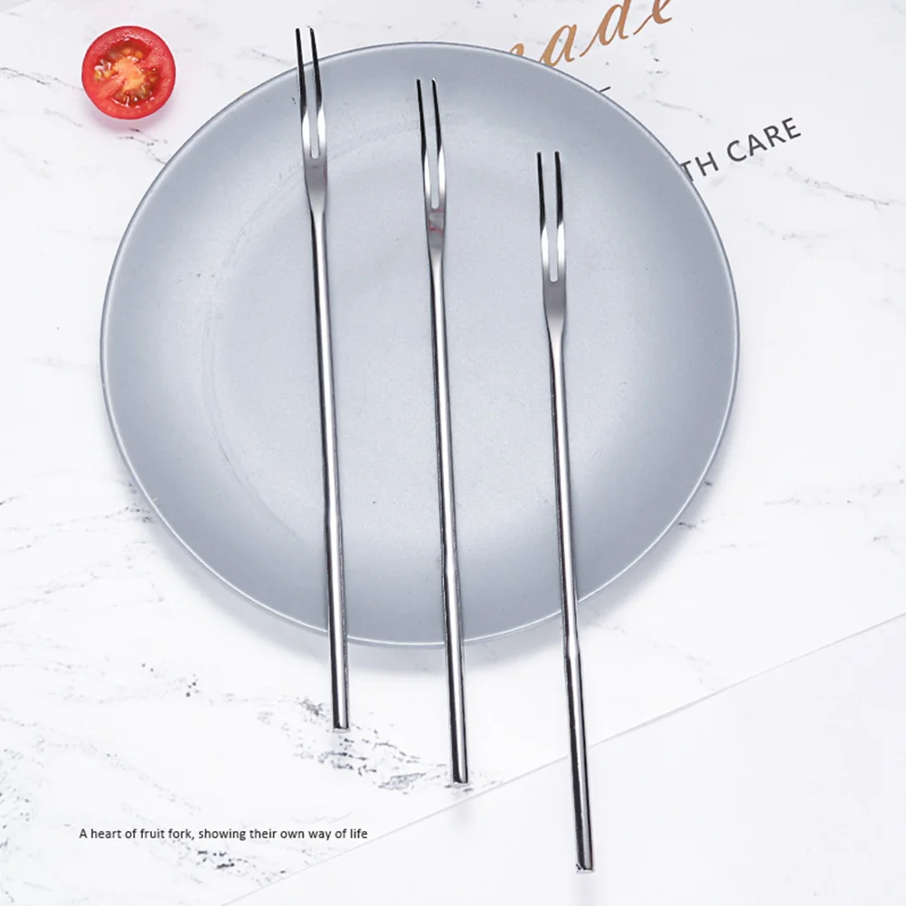 

Forks Fruit Appetizer Fork Dessert Cocktailpicks Pickle Escargot Mini Cake Cutlery Table Steel Flatware Stainless Dinner Tasting