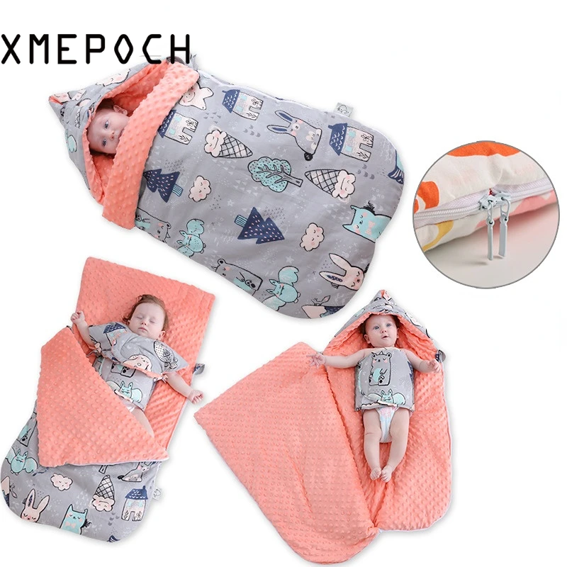 

Baby Pure Cotton Anti-shock Autumn and Winter Thickened Dual-use Newborn Baby Blanket Sleeping Bag