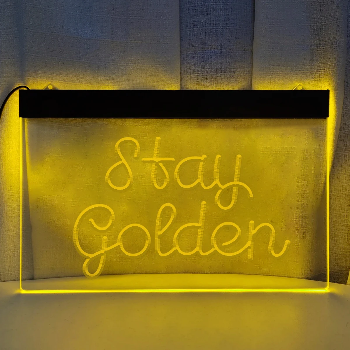 Stay Golden 3D резьба неоновая вывеска светодиодная настенная подвеска современный