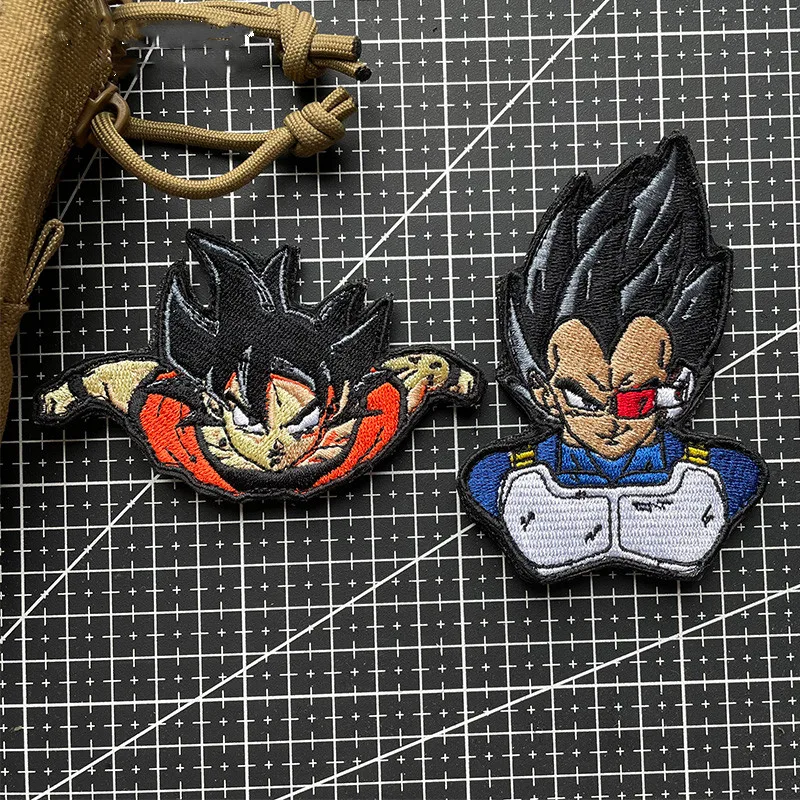 

Anime Character Embroidery Patch Flight Action Creative Personality Backpack Sticker Outdoor Tactical Badge Hook and Loop Patch