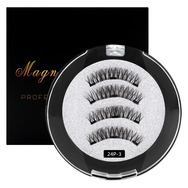 

Dual Magnetic Eyelashes,Magnetic Eyelashes without Eyeliner or Glue,Light weight Easy Wear,3D Reusable Eyelashes with Applicator