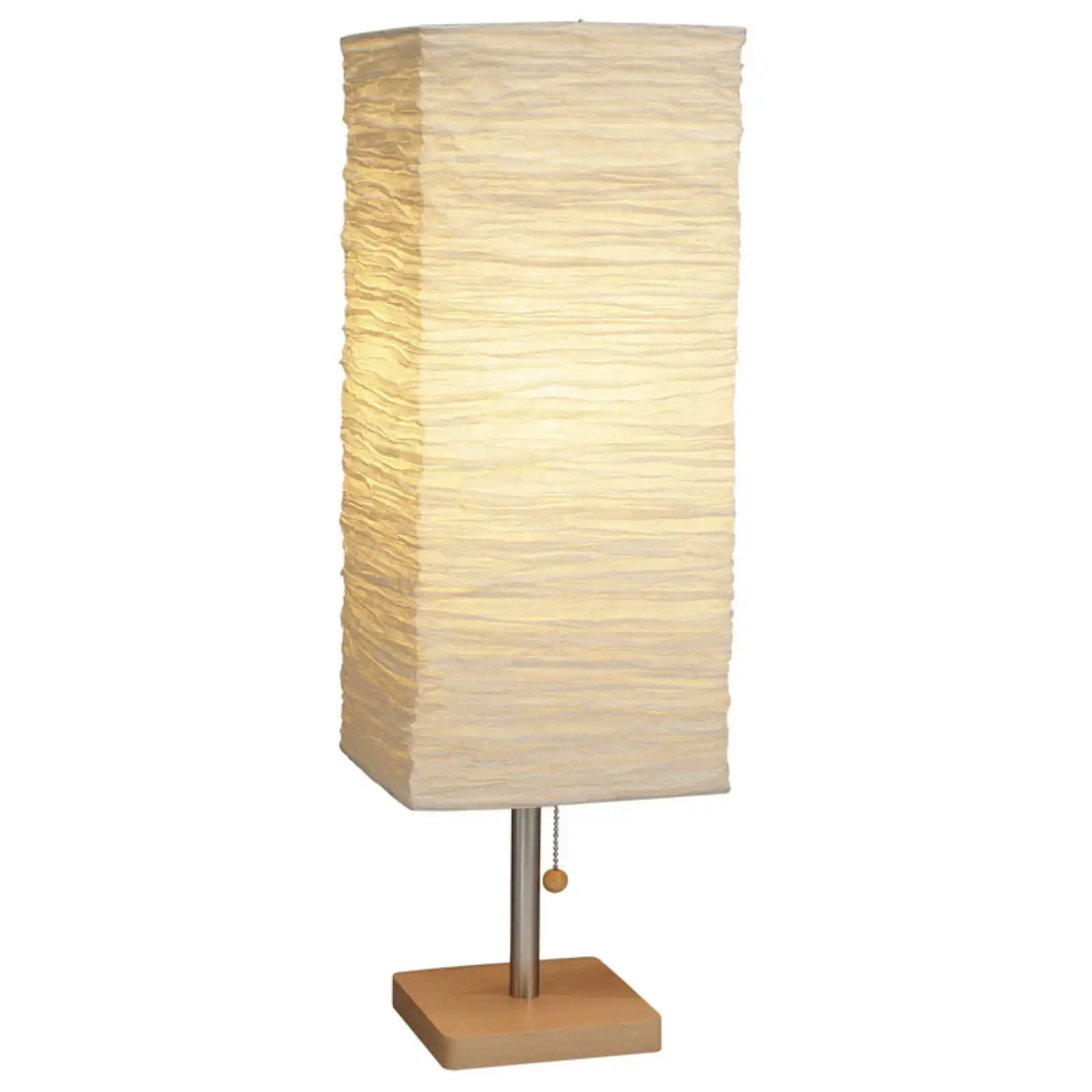 

Dune Table Lamp, Natural Rubber Wood,Steel accents