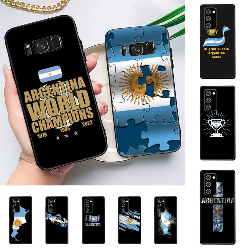 

Argentina Flag Phone Case For Samsung Note 8 9 10 20 pro plus lite M 10 11 20 30 21 31 51 A 21 22 42 02 03
