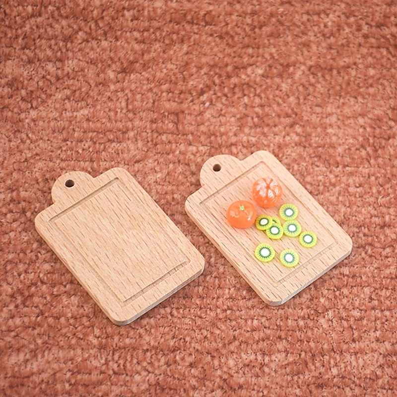 

1 Набор 1:12 деревянная разделочная доска для кукольного домика разделочная доска с фруктами кухонная Модель Кукольный домик кухонные принадлежности для декора