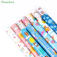 10pcslot cute animals craft paper new gift wrapping paper cartoon birthday thickened gift paper small fresh wrapping paper