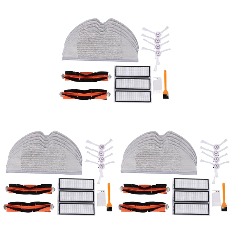 

Top Sale 3Set Replacement HEPA Filter Mop Rags Main Side Roller Brush For XIAOMI MIJIA 1C STYTJ01ZHM Mi Robot Vacuum Cleaner Set