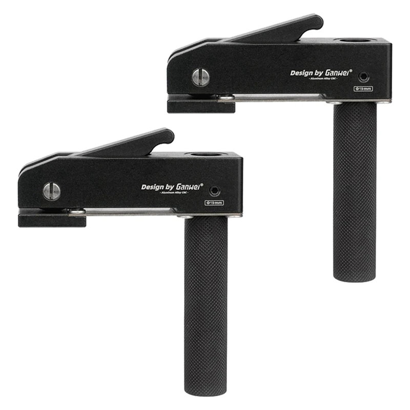 

Ganwei 2Pcs Woodworking Desktop Quick Acting Hold Down Clamp Desktop Clip Fast Fixed Clip Tool For Benches 19MM Hole Tool