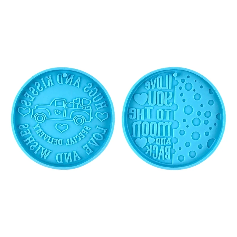 

Valentine's Day Keychain Epoxy Resin Mold Love Heart Keyring Pendant Silicone Mould DIY Crafts Jewelry Casting Tools