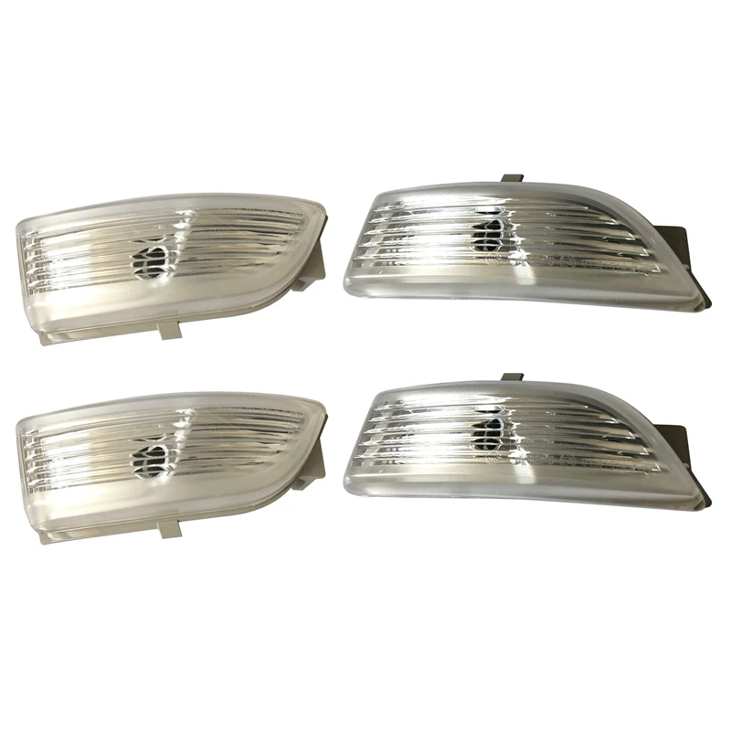 

4PCS (L&R)Wing Mirror Door Indicator Lens Turn Signal Light Cover For Ford Everest Ranger 2012-2018 (Without Bulbs)