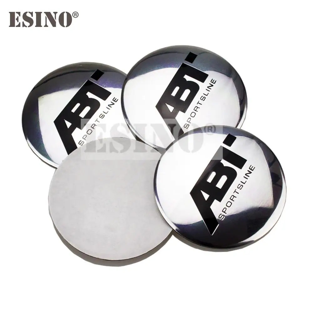 

400 x Car Styling 3D Metal Aluminium Alloy Wheel Center Cap Stickers Wheel Hub Cap Decals Emblems Badges for ABT Sportsline
