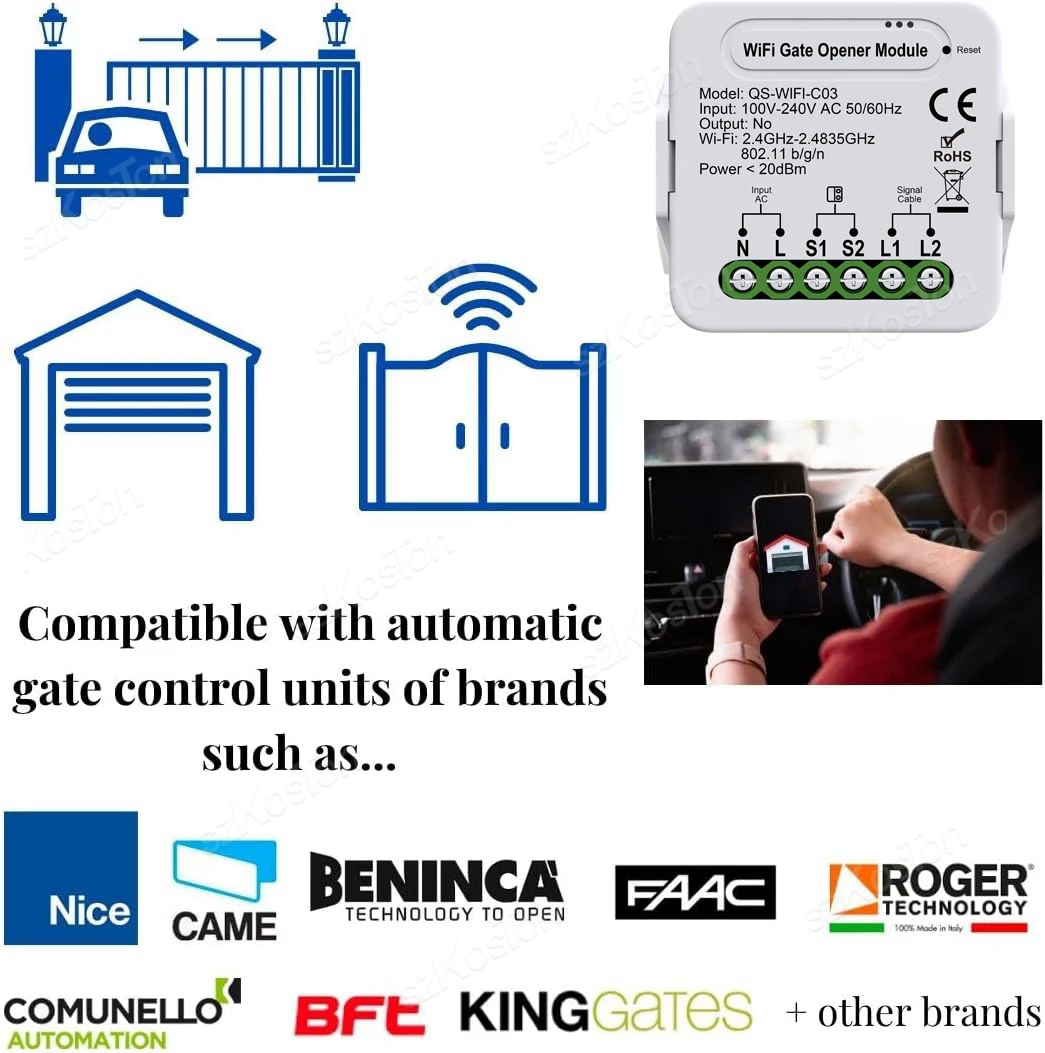 Tuya ZigBee/WiFi устройство открывания ворот умный контроллер гаражных выключатель