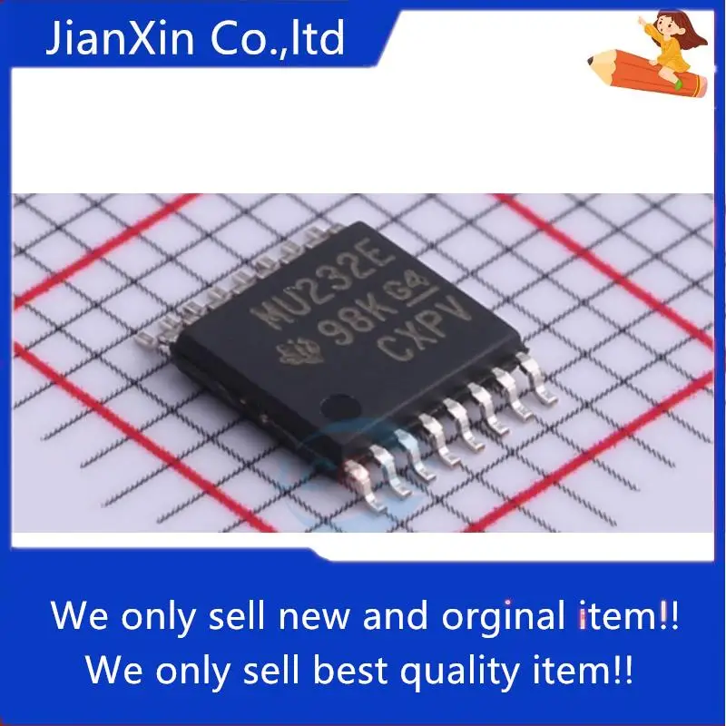 

10 шт. 100% оригинальный новый SN65C3232EPWR Silkscreen MU232E SMD TSSOP16